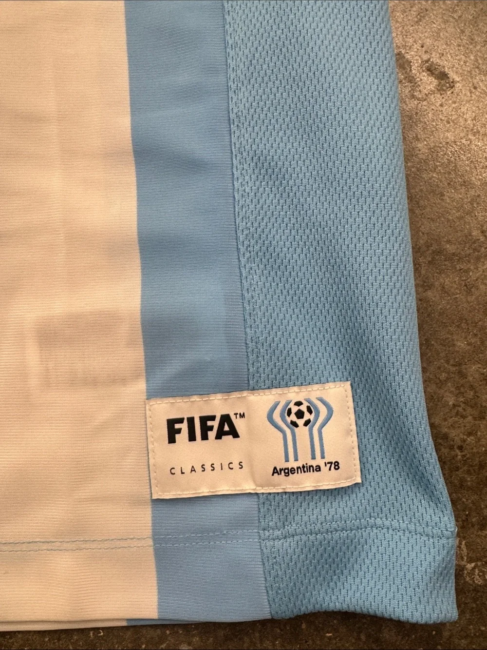 Gap kids XL Argentina Soccer Jersey - Light Blue & White Stripes or women’s